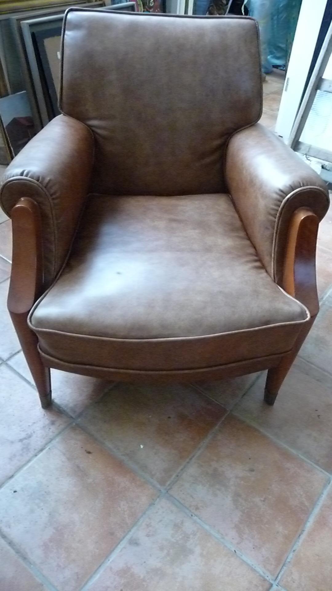 Single French Art Déco Club Chair by Baptistin Spade. 1930s. In Good Condition For Sale In Köln, NW