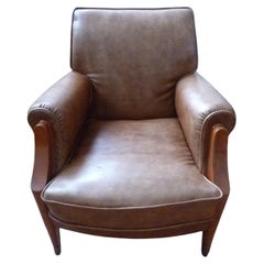 Vintage Single French Art Déco Club Chair by Baptistin Spade. 1930s.