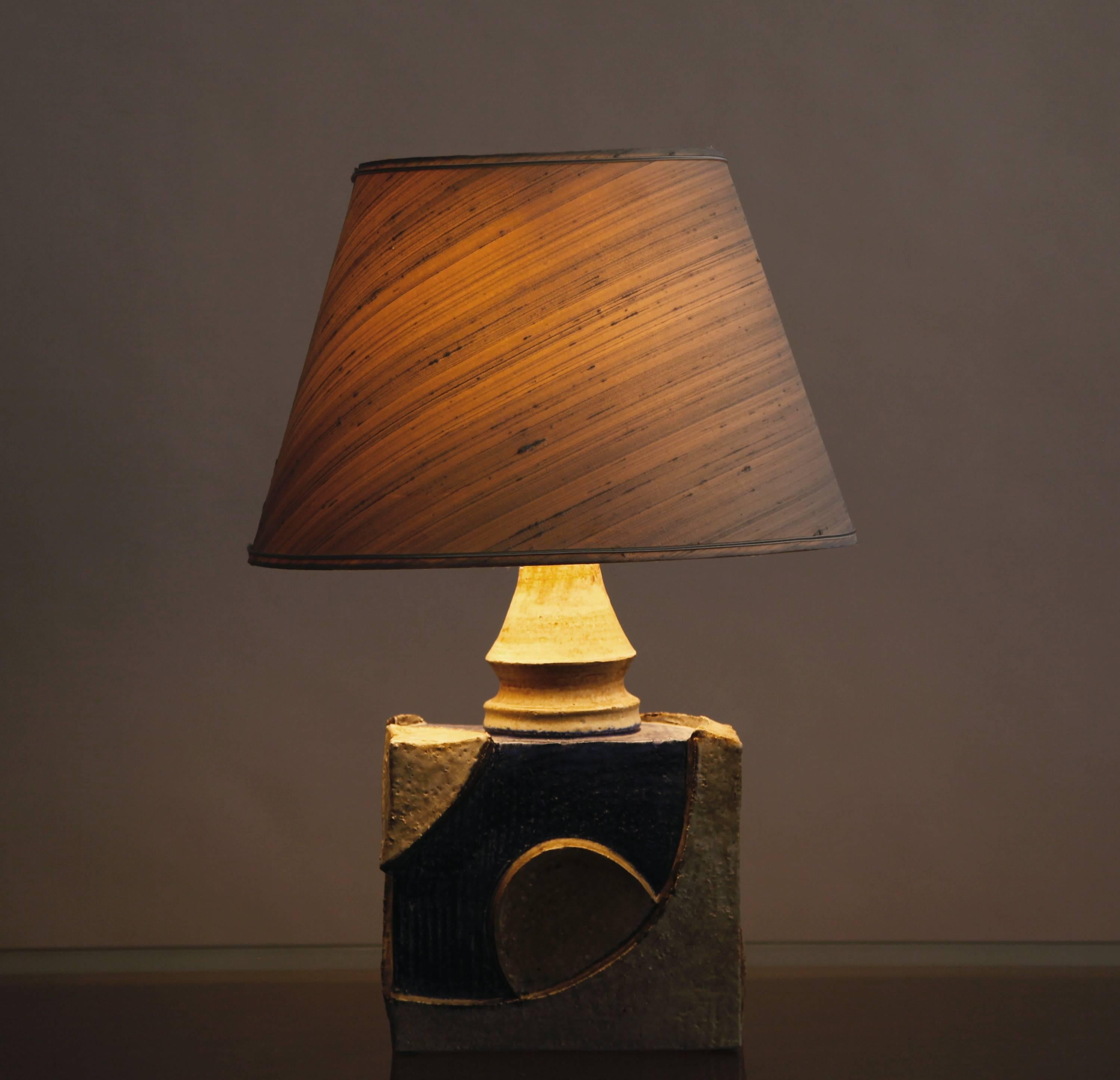 Glazed Single French Ceramic Table Lamp