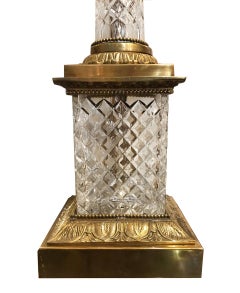 Single French Crystal Table Lamp