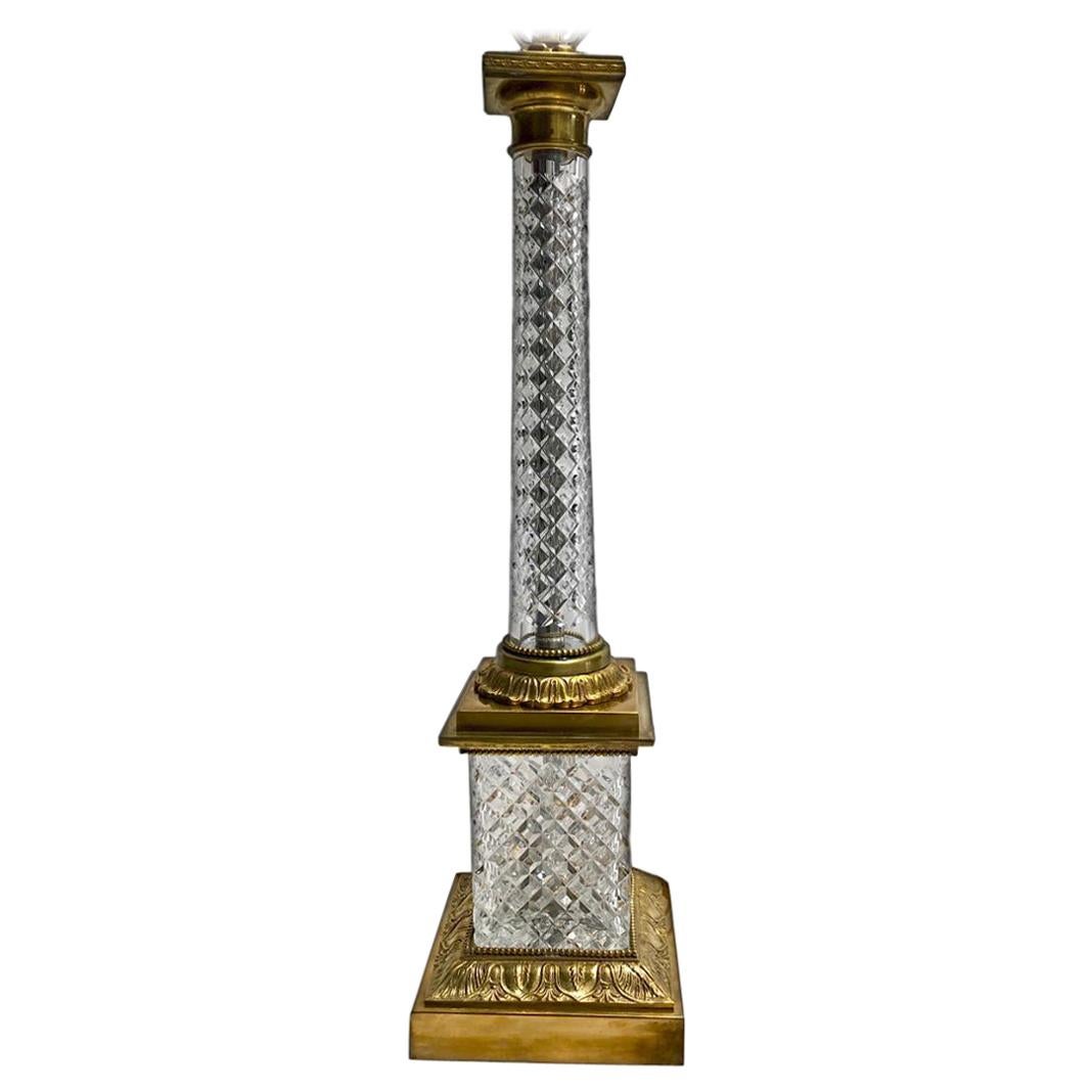 Single French Crystal Table Lamp