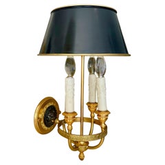 Single French Empire Style Gilt Bronze Lion Wall Sconce
