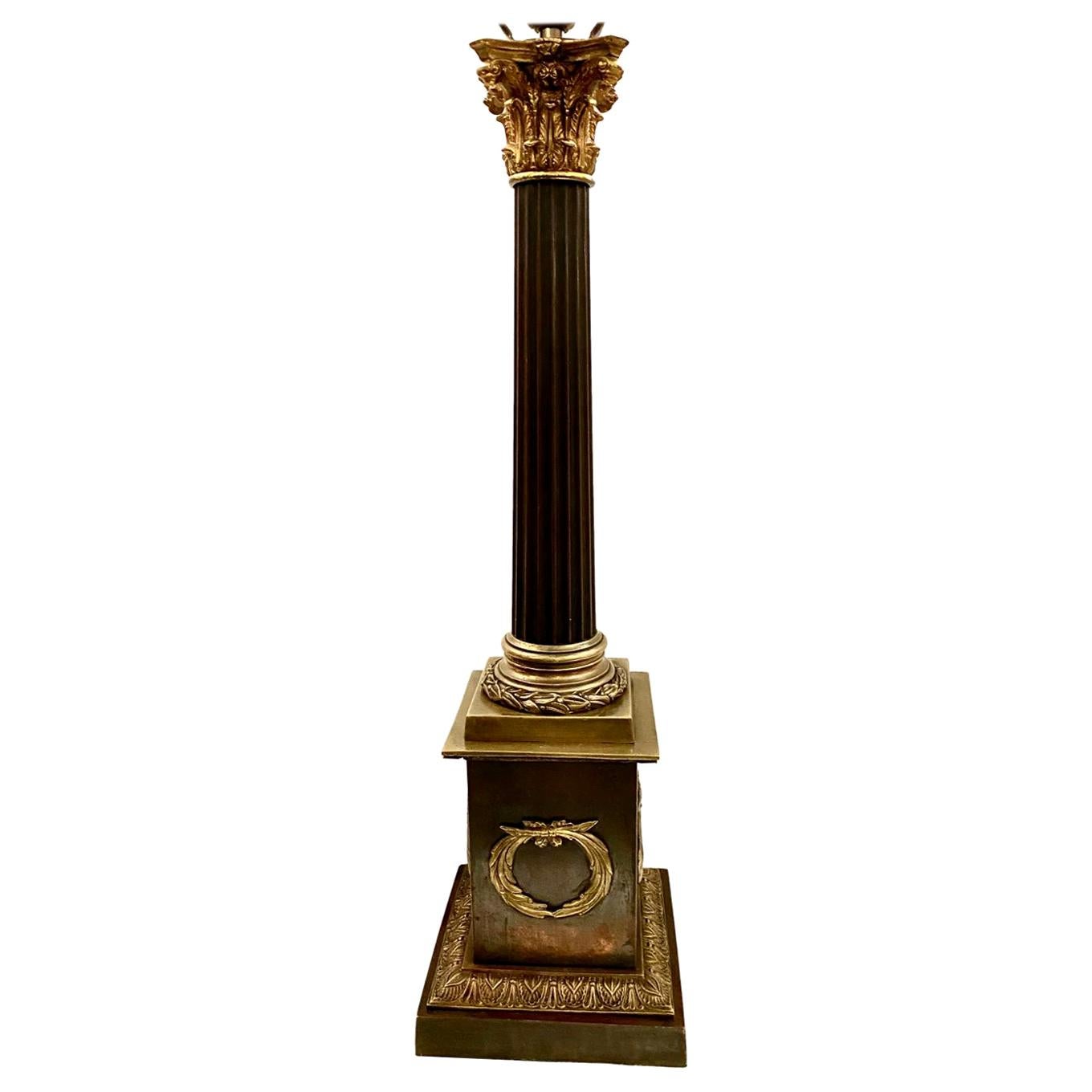 Single French Empire Style Table Lamp For Sale