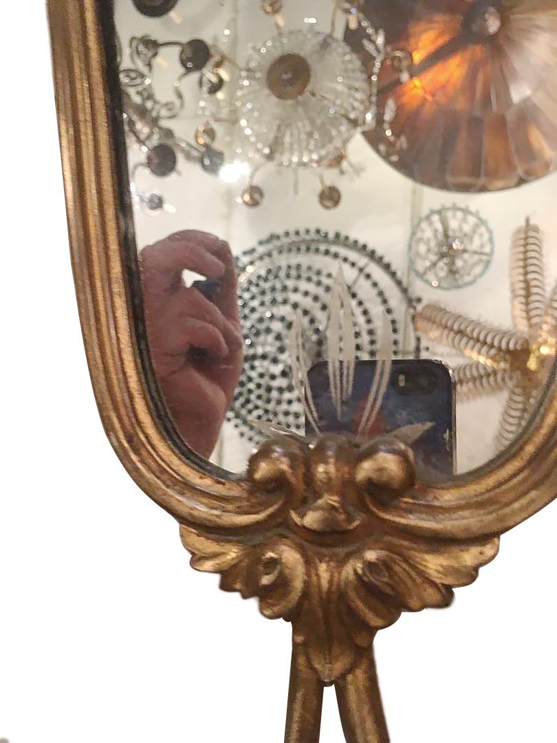 Single French Etched Mirror Sconce In Good Condition For Sale In New York, NY