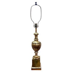 Vintage Single French Patinated Bronze Lamp