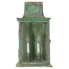 Vintage Single French Style Handcrafted Solid Brass Wall Lantern