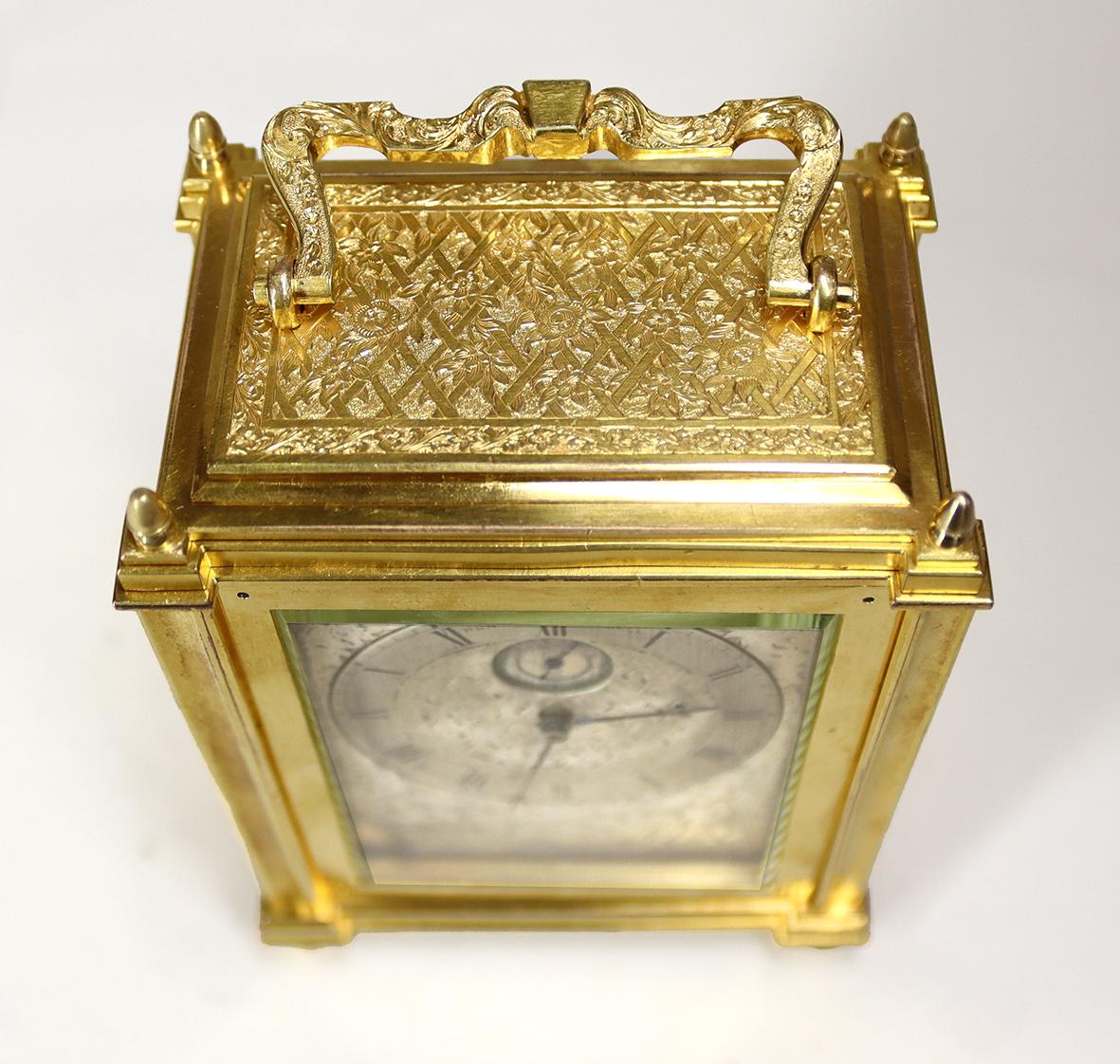 Single Fusee Carriage Timepiece By Thomas Cole and James Cole, Retailed By Hunt For Sale 3
