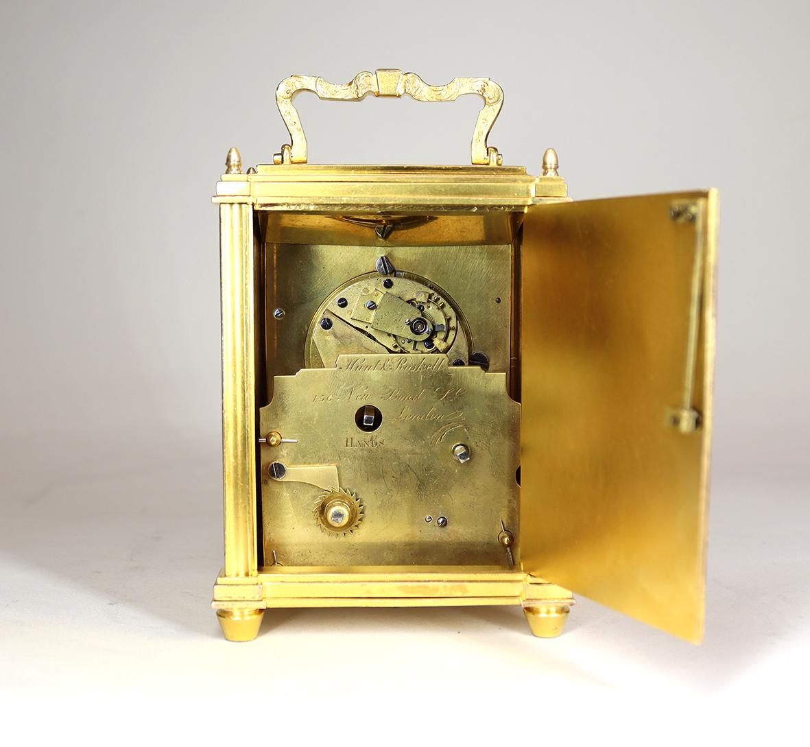 Single Fusee Carriage Timepiece By Thomas Cole and James Cole, Retailed By Hunt In Good Condition For Sale In Amersham, GB