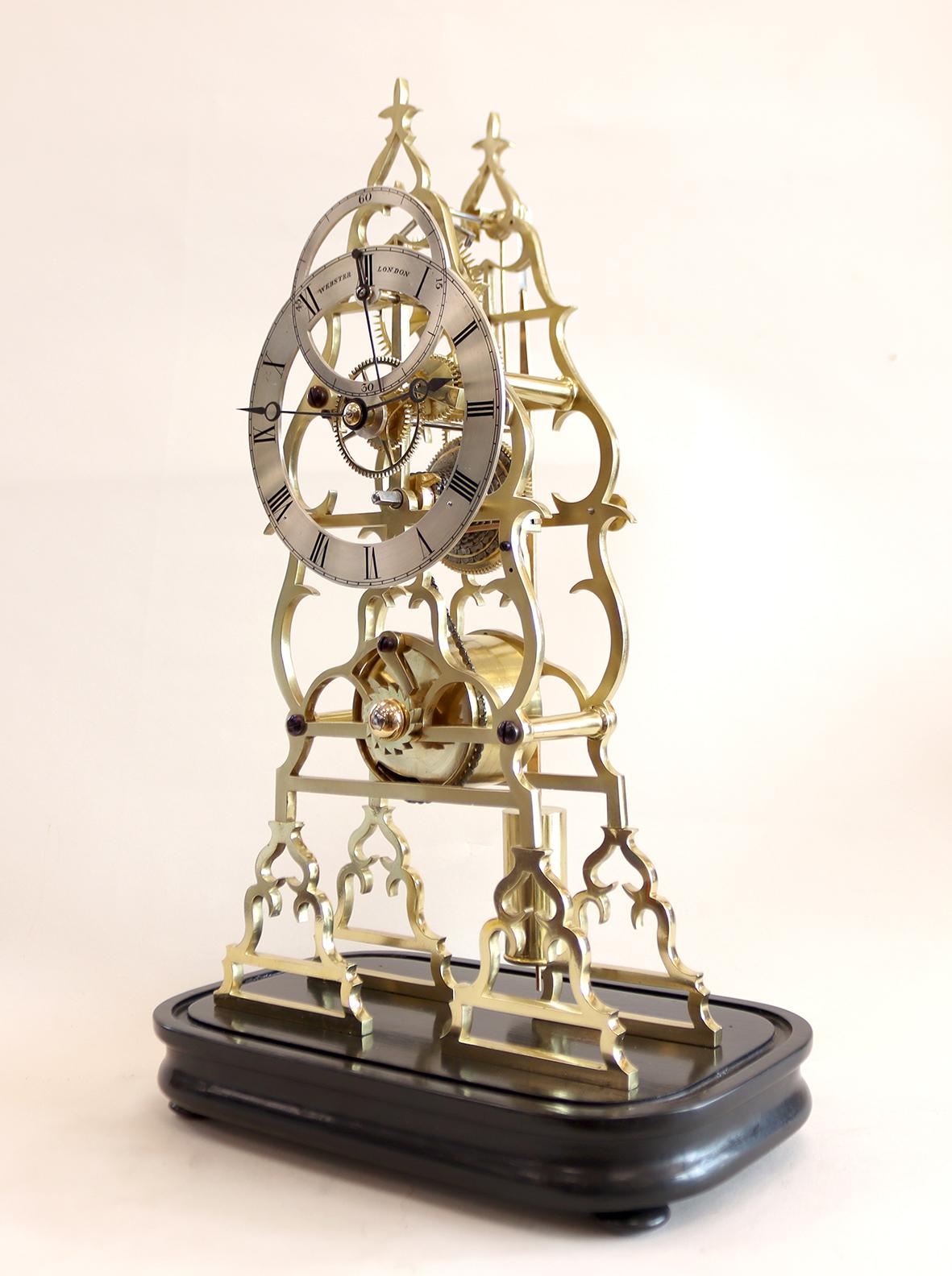 William IV Single Fusee Skeleton Timepiece By Richard Webster en vente