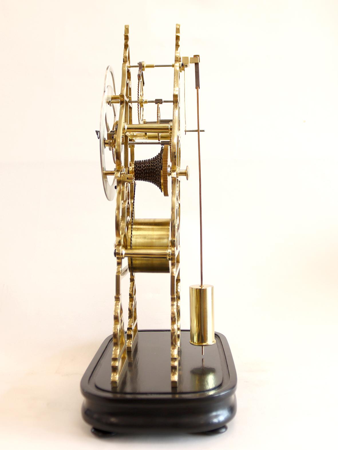 Anglais Single Fusee Skeleton Timepiece By Richard Webster en vente