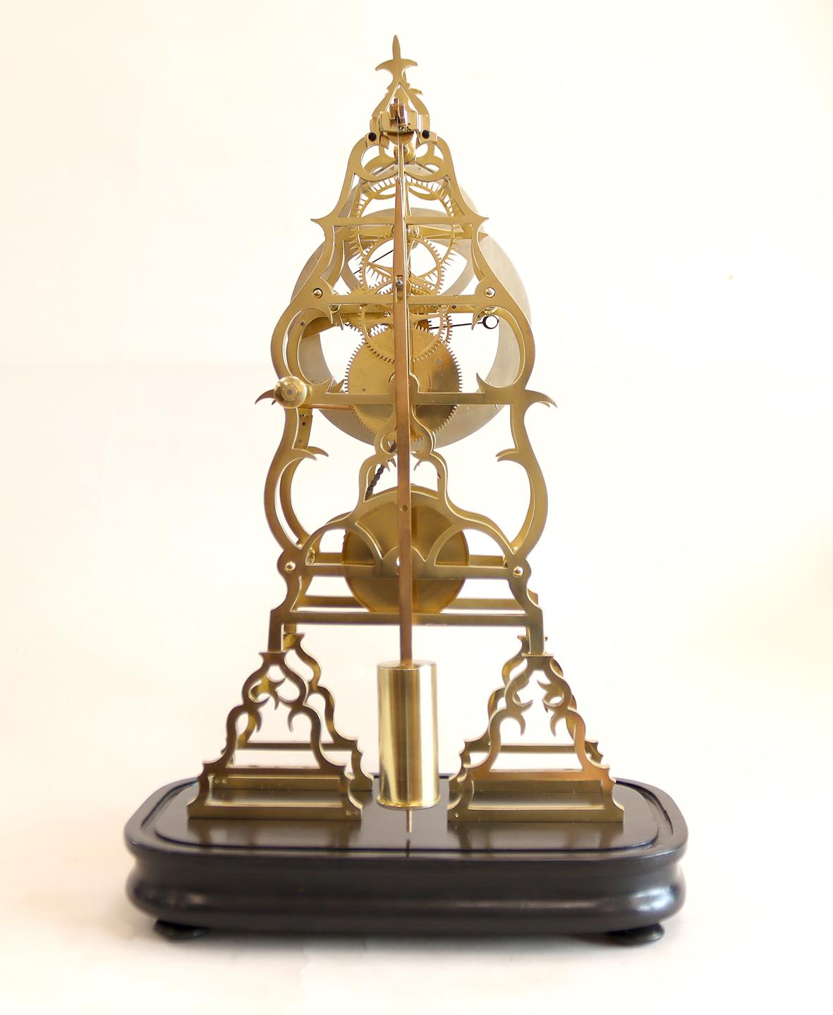 Ébénisé Single Fusee Skeleton Timepiece By Richard Webster en vente