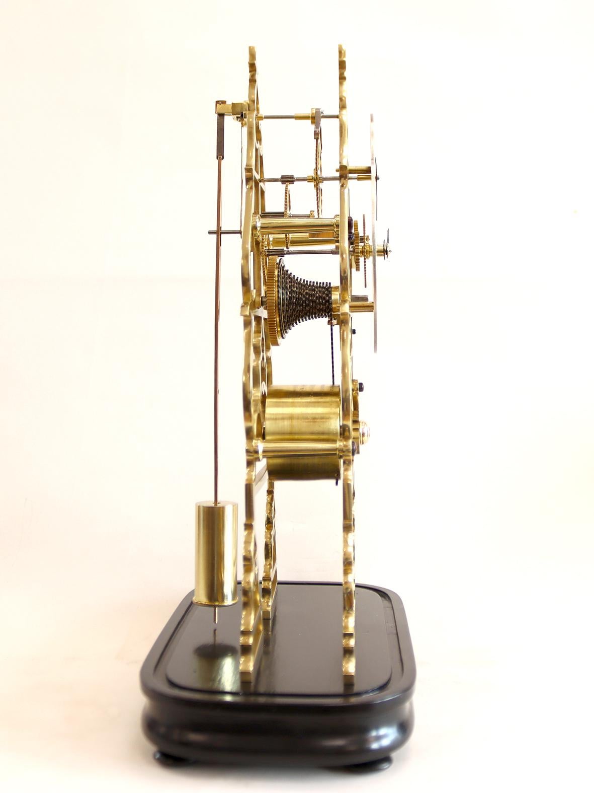 Single Fusee Skeleton Timepiece By Richard Webster Bon état - En vente à Amersham, GB