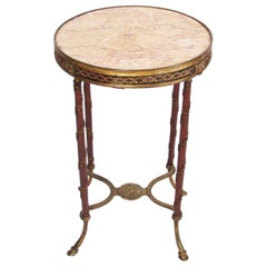 Single Galleried Gueridon with Marble Top, circa 1900