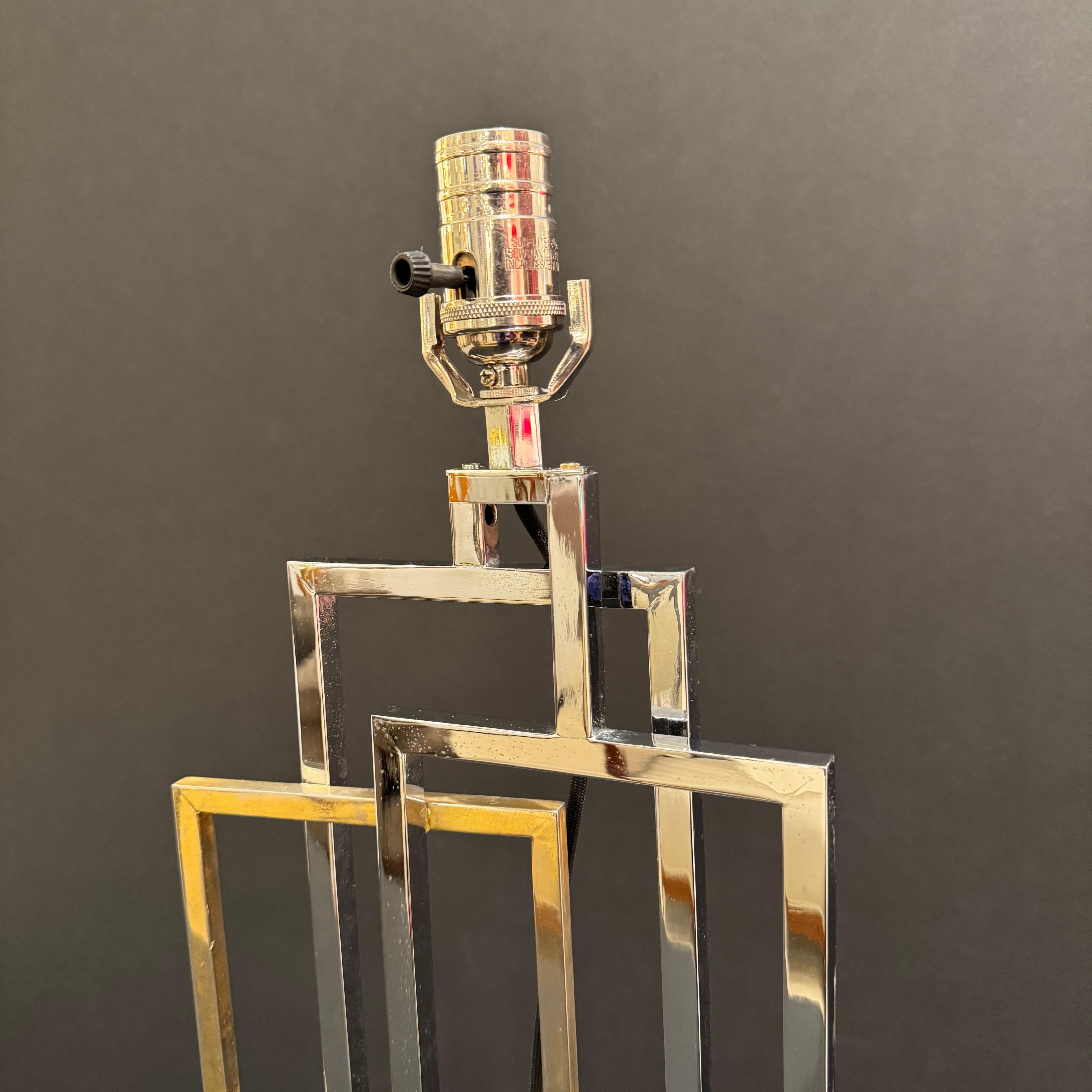 20th Century Single Geometric Modernist Table Lamp For Sale
