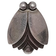 Single Georg Jensen Denmark 106 Sterling Silver Screwback Earring #18612