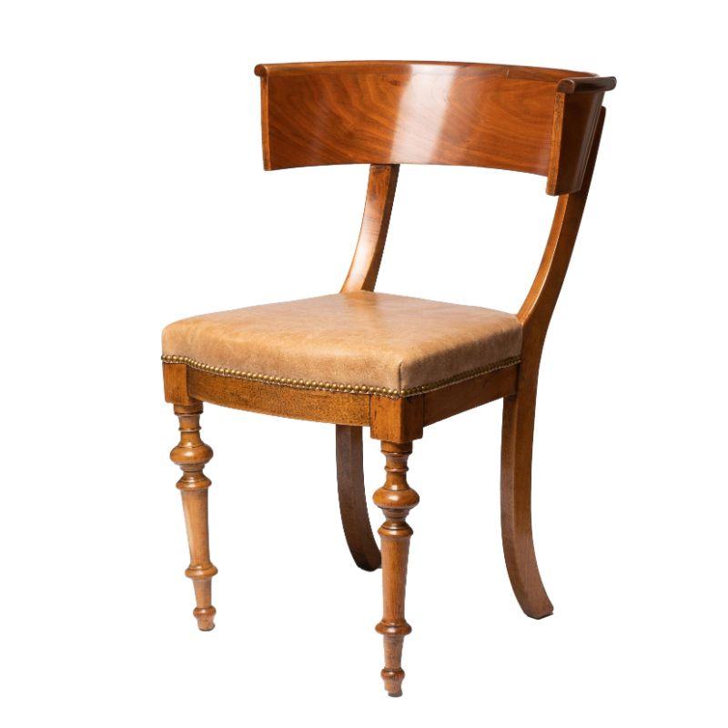 Single German/Austrian Klismos Form Side Chair in European Beech, 1820 2