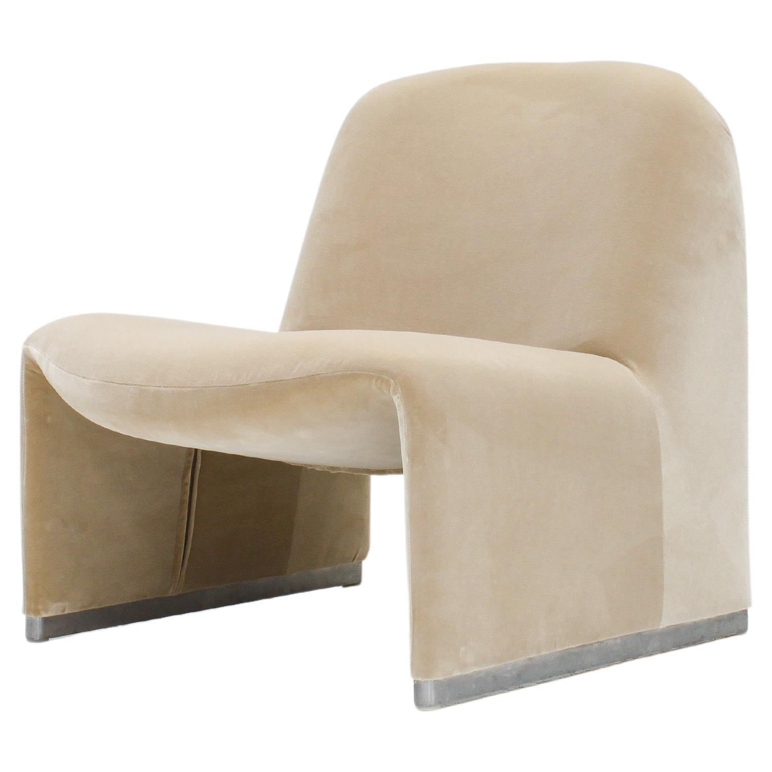 Single Giancarlo Piretti “Alky” Chair in New Velvet, Artifort, 1970s