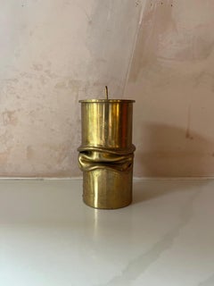 Single gilt metal candlestick designed by Moniquet for Cheret Paris. French