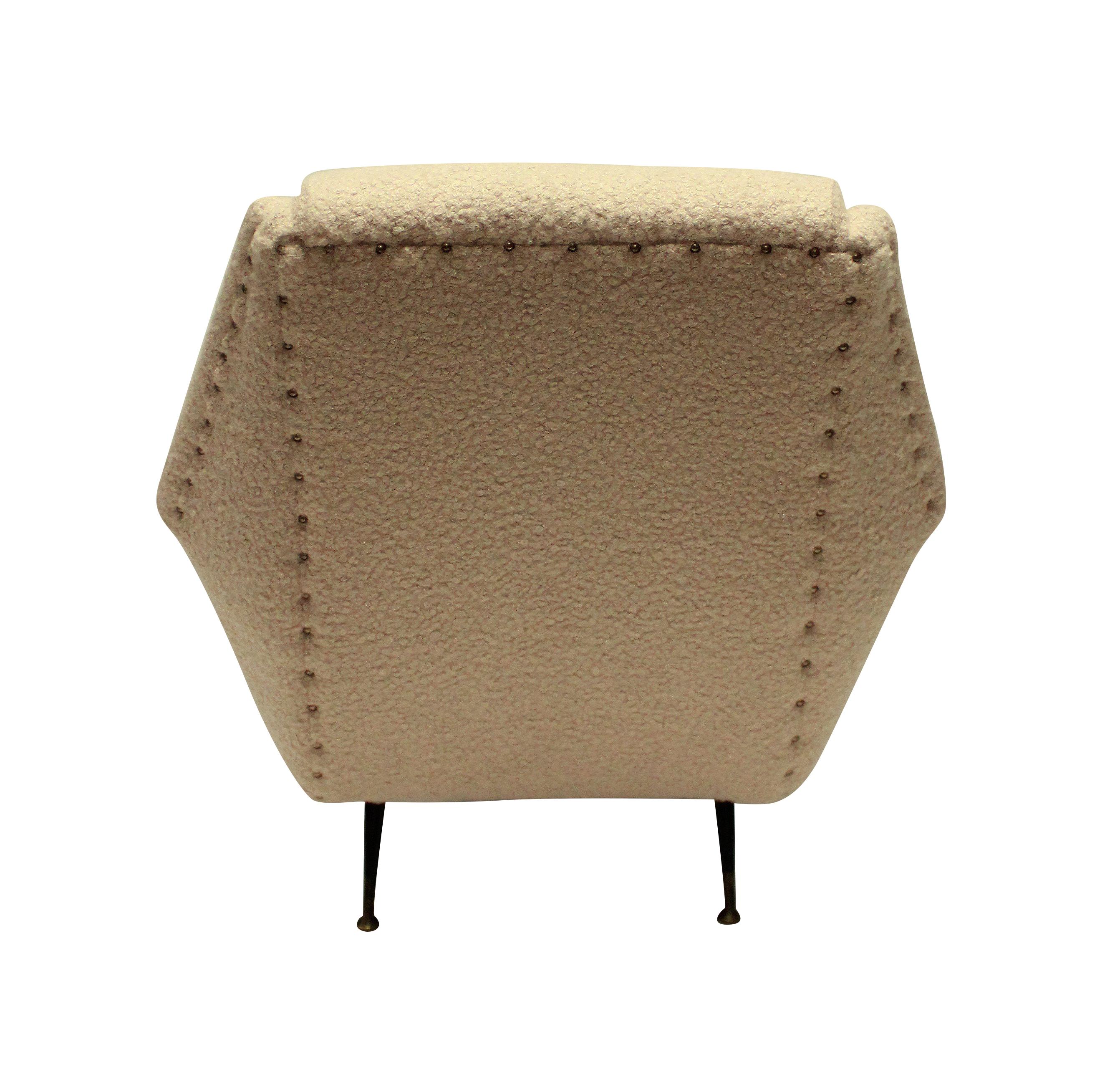Italian Single Gio Ponti Armchair of Comfortable Proportions