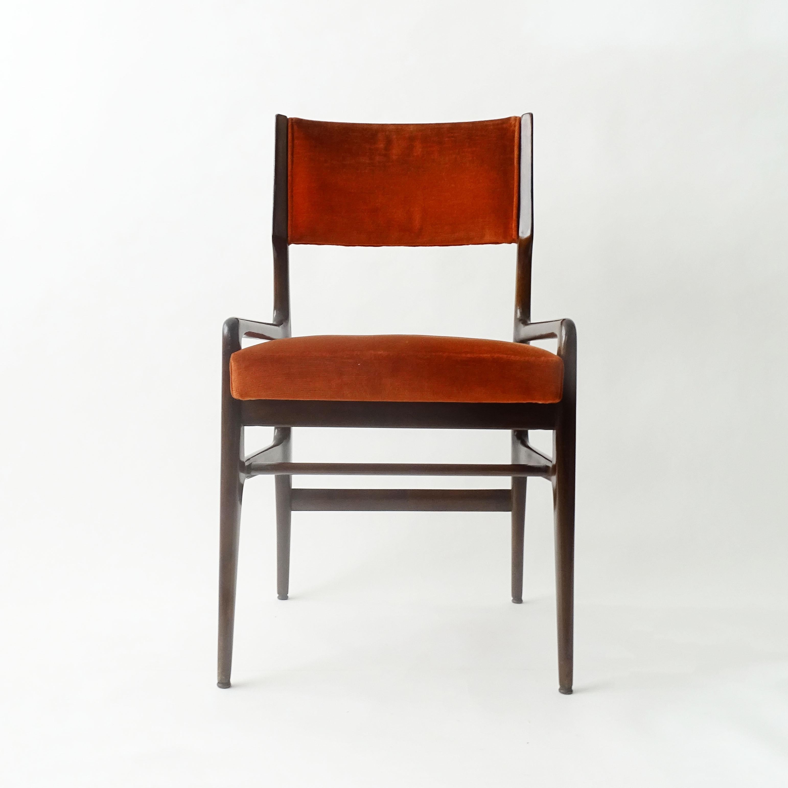 Mid-Century Modern Single Gio Ponti chair for Cassina, Italy 1950s For Sale