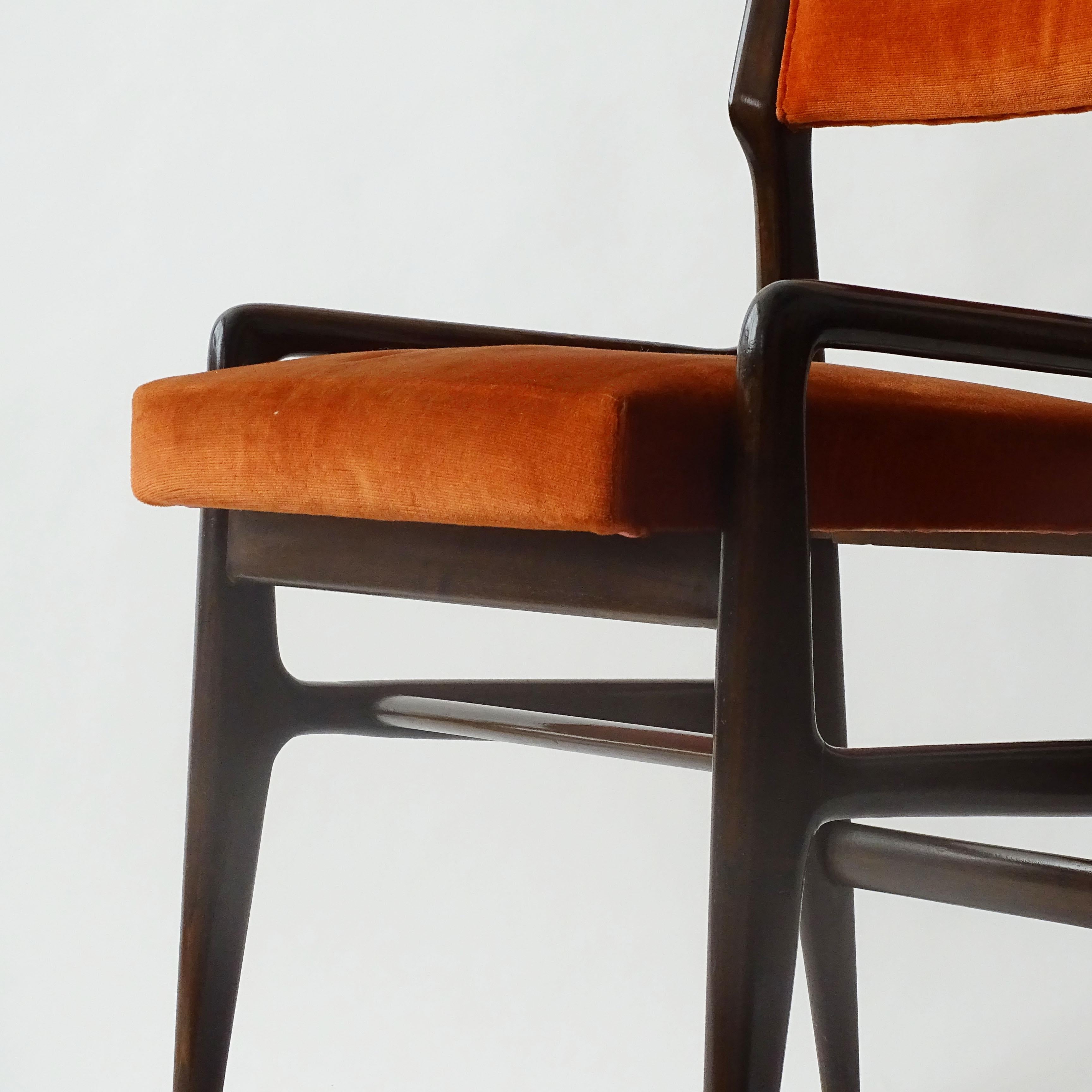 Mid-20th Century Single Gio Ponti chair for Cassina, Italy 1950s For Sale