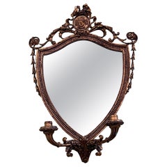 Antique Single Girandole Mirror Sconce