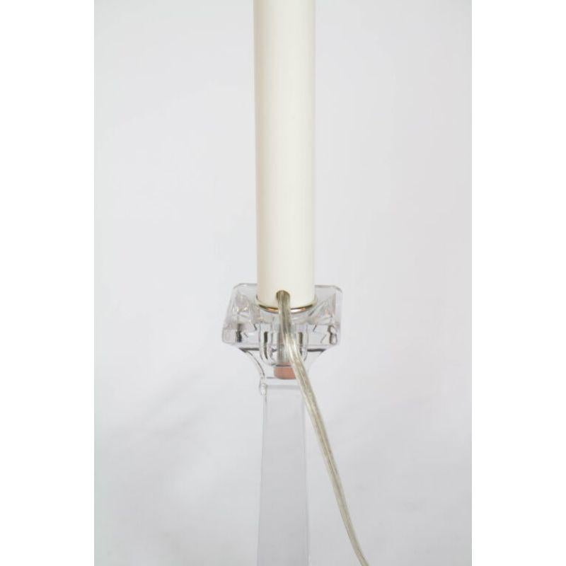 American Classical Single Glass Candlestick Lamp For Sale