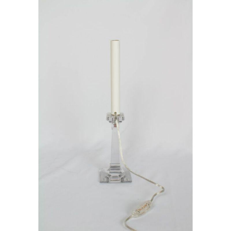 American Single Glass Candlestick Lamp For Sale