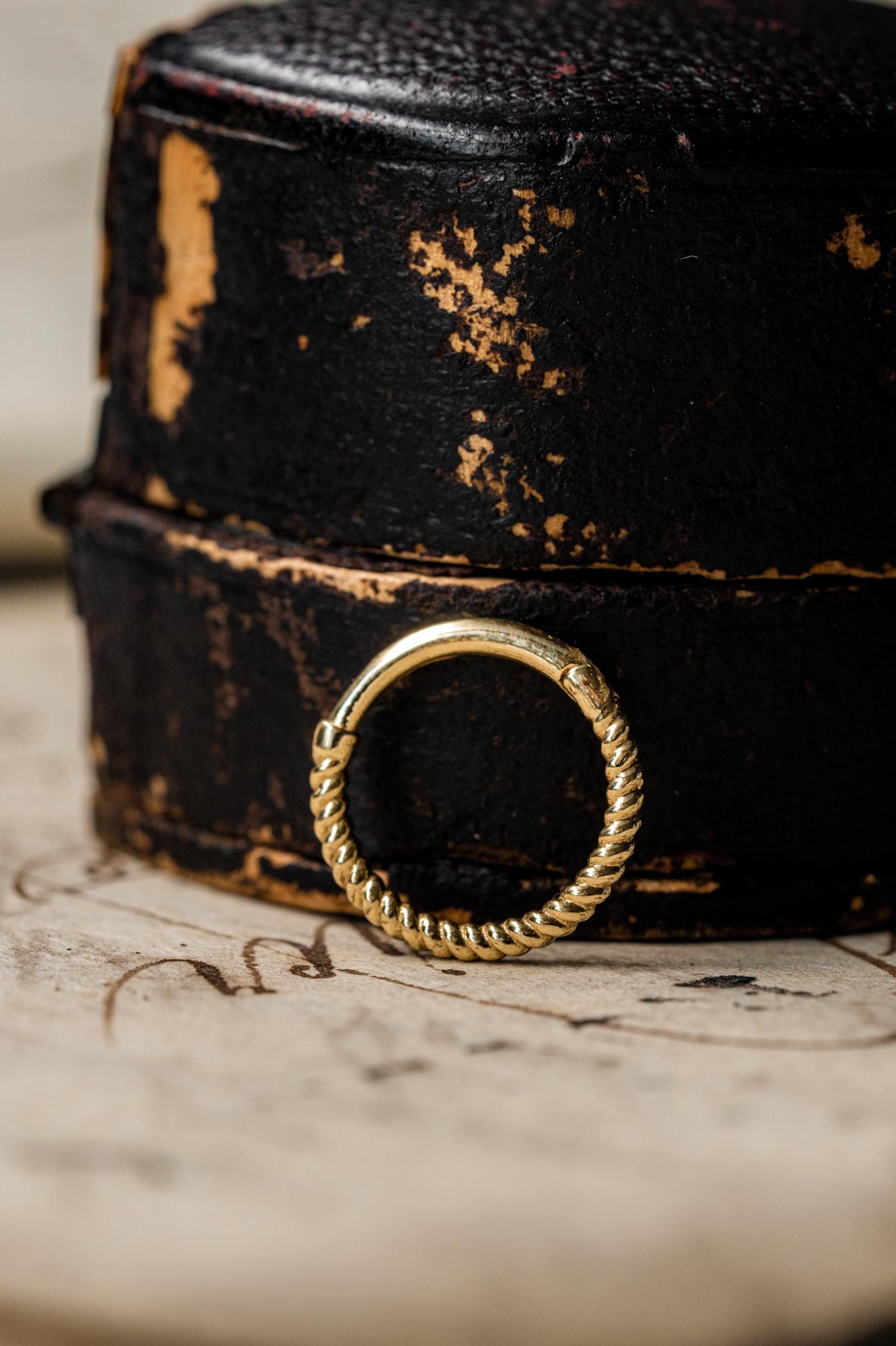 small gold septum ring