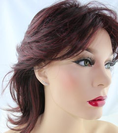 Single Graduating Climber 0.17 Carat Diamond Bezel Gold Right Earring