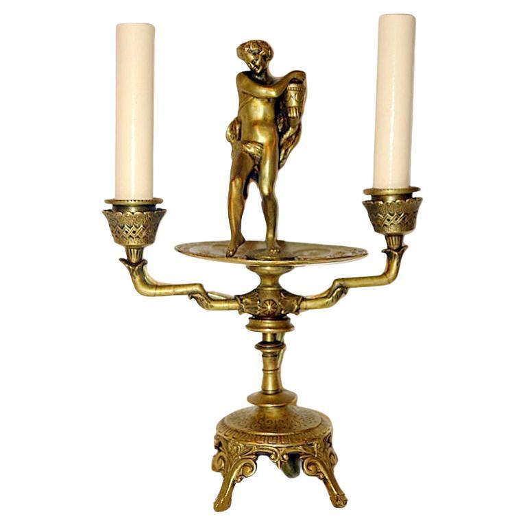Single Grand Tour Candlestick Lamp