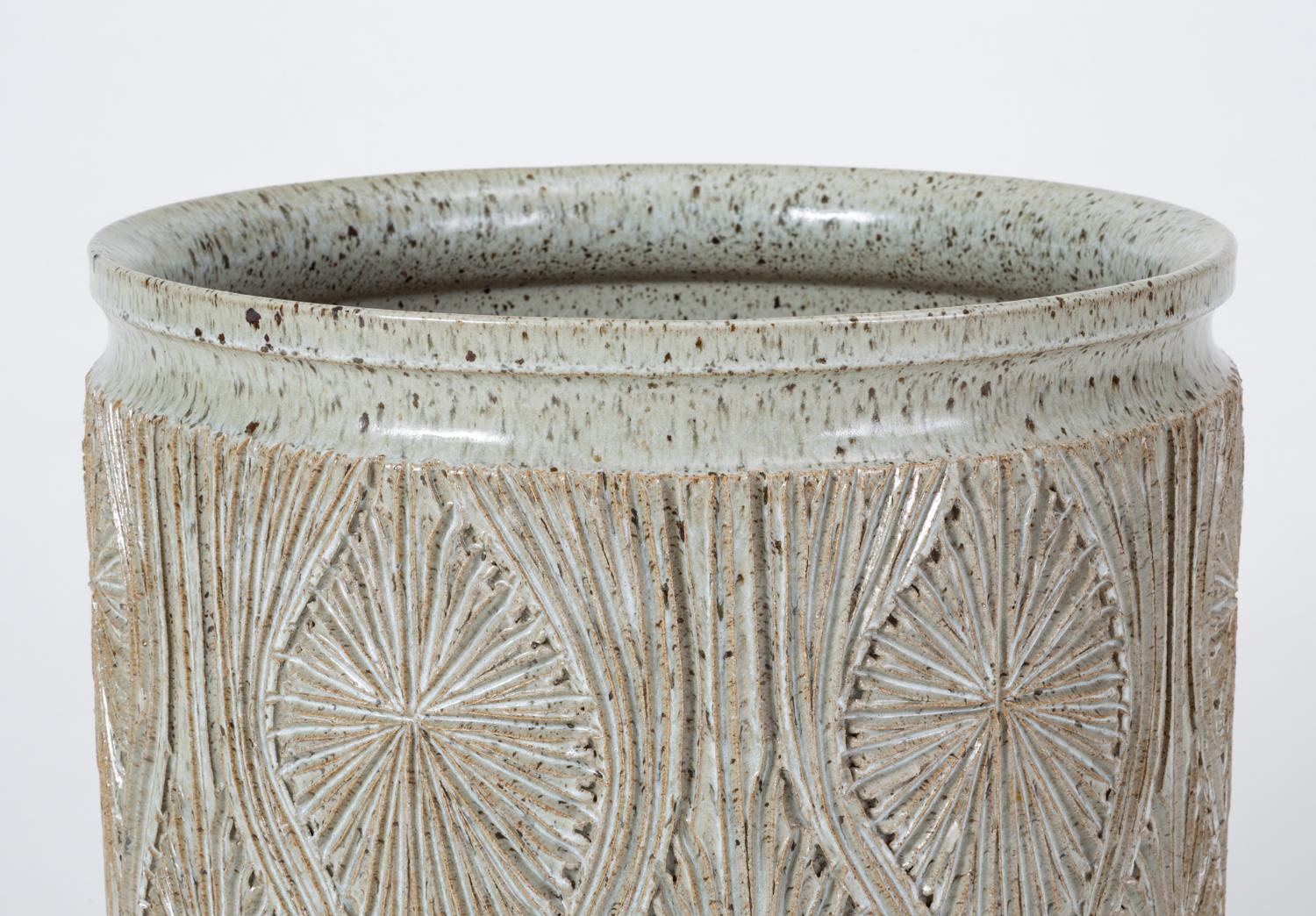 Single Gray-Glazed Earthgender Planter by David Cressey and Robert Maxwell 8