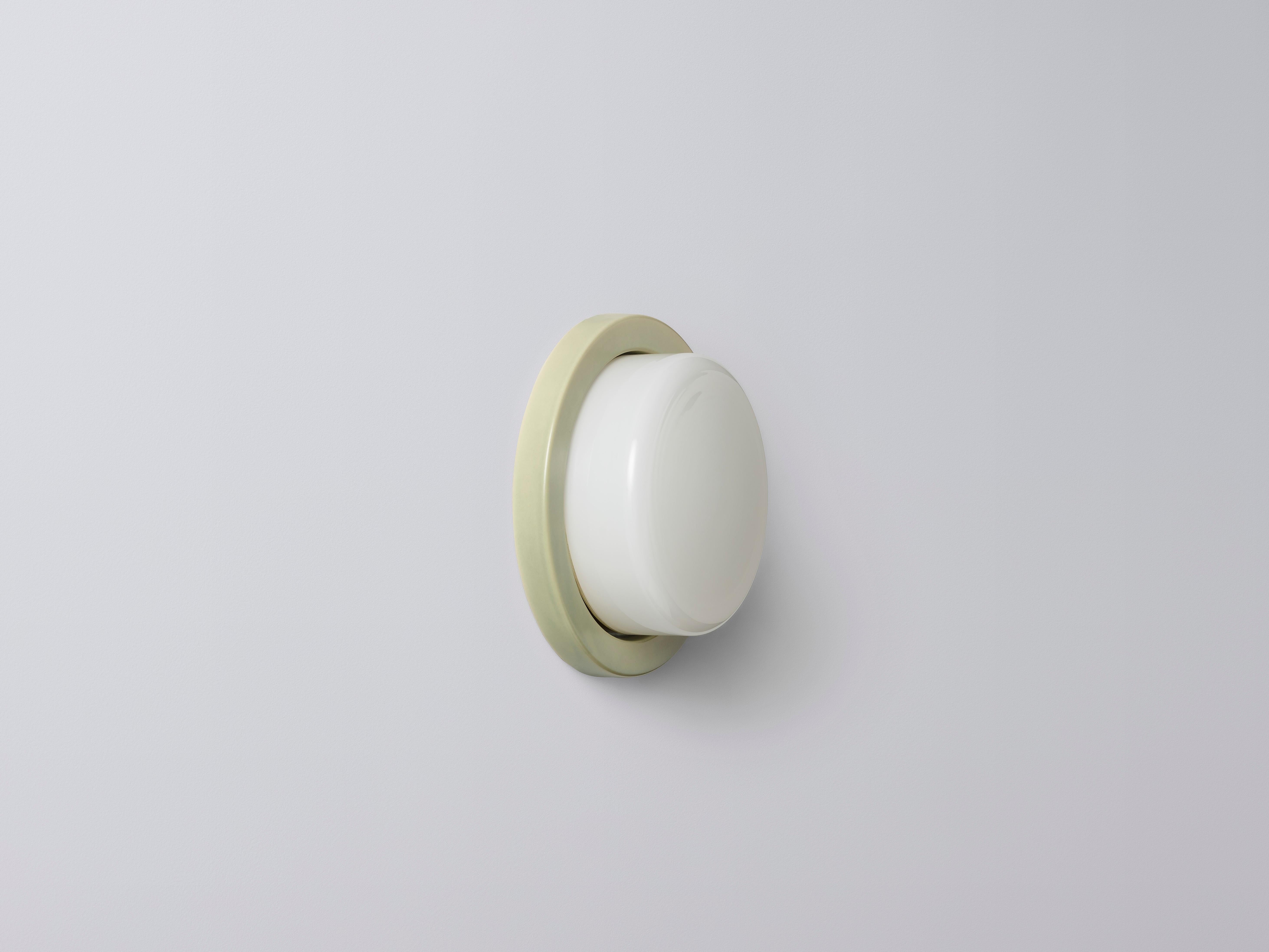 Post-Modern Single Green Honey Wall Sconce by Coco Flip For Sale