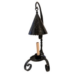Single Hammered Iron Lamp