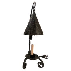 Single Hammered Iron Lamp
