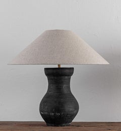 Single HAN Style Lamp with Belgian Linen Shade