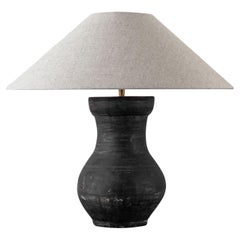 Single HAN Style Lamp with Belgian Linen Shade