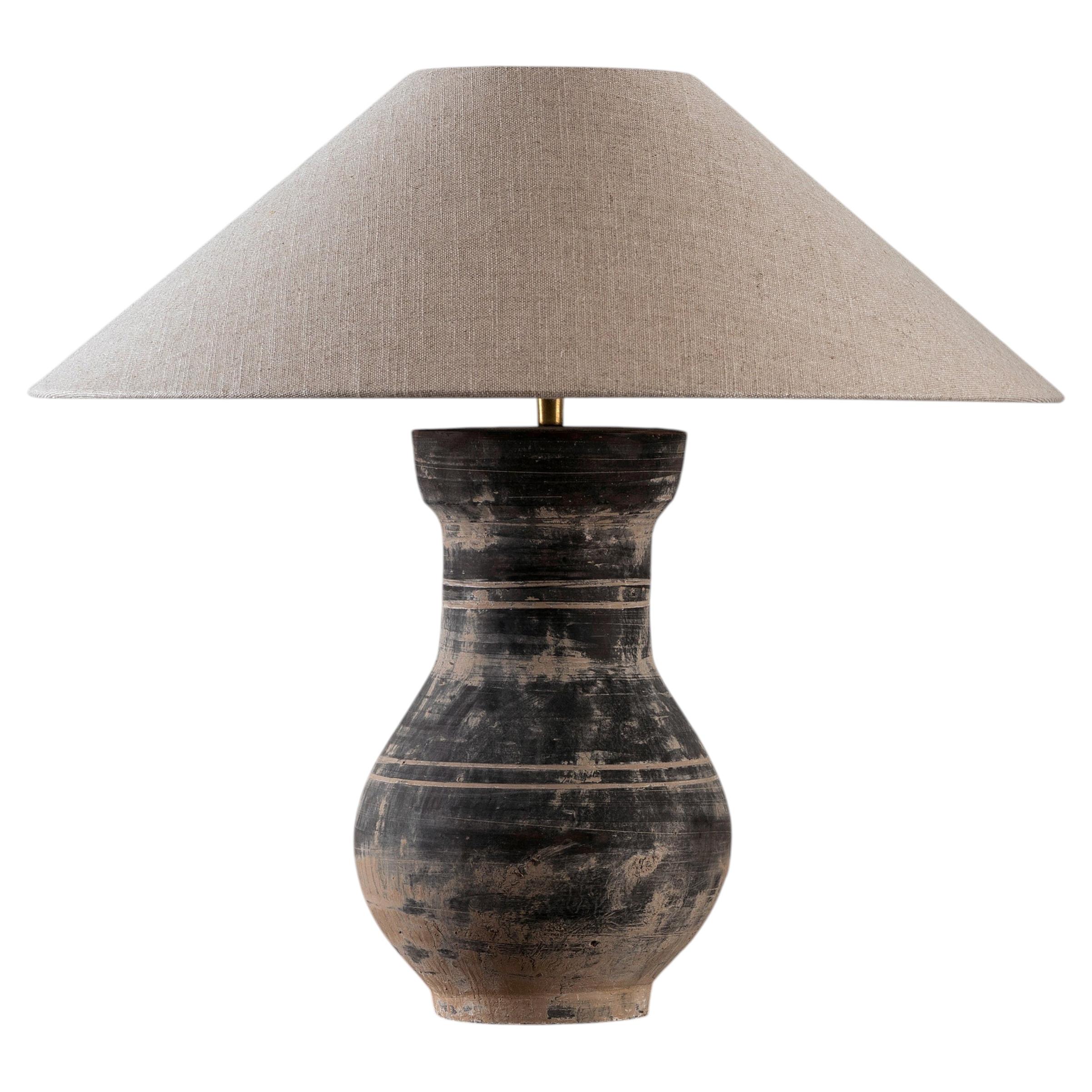Single HAN Style Lamp without Belgian Linen Shade For Sale