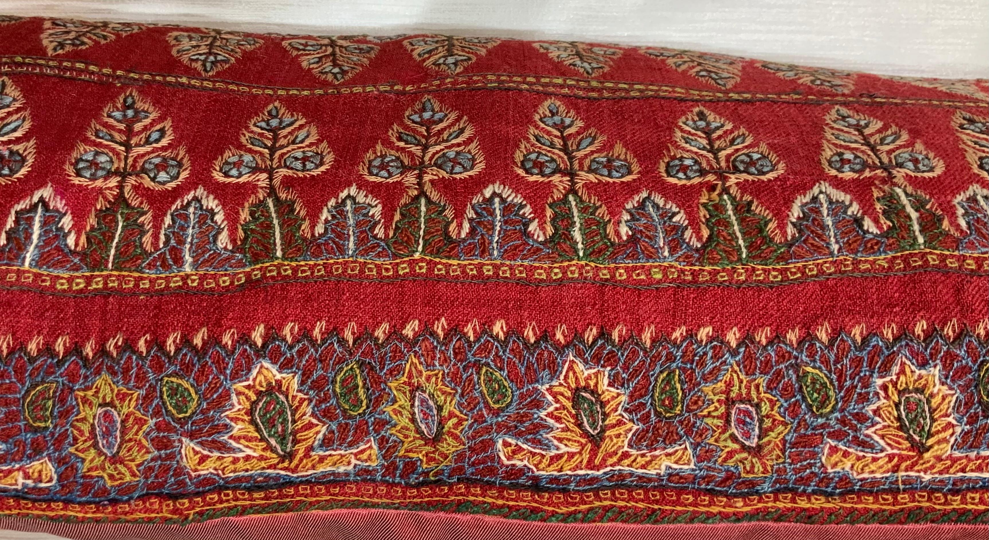 20th Century Single Hand Antique Embroidery Suzani Pillow