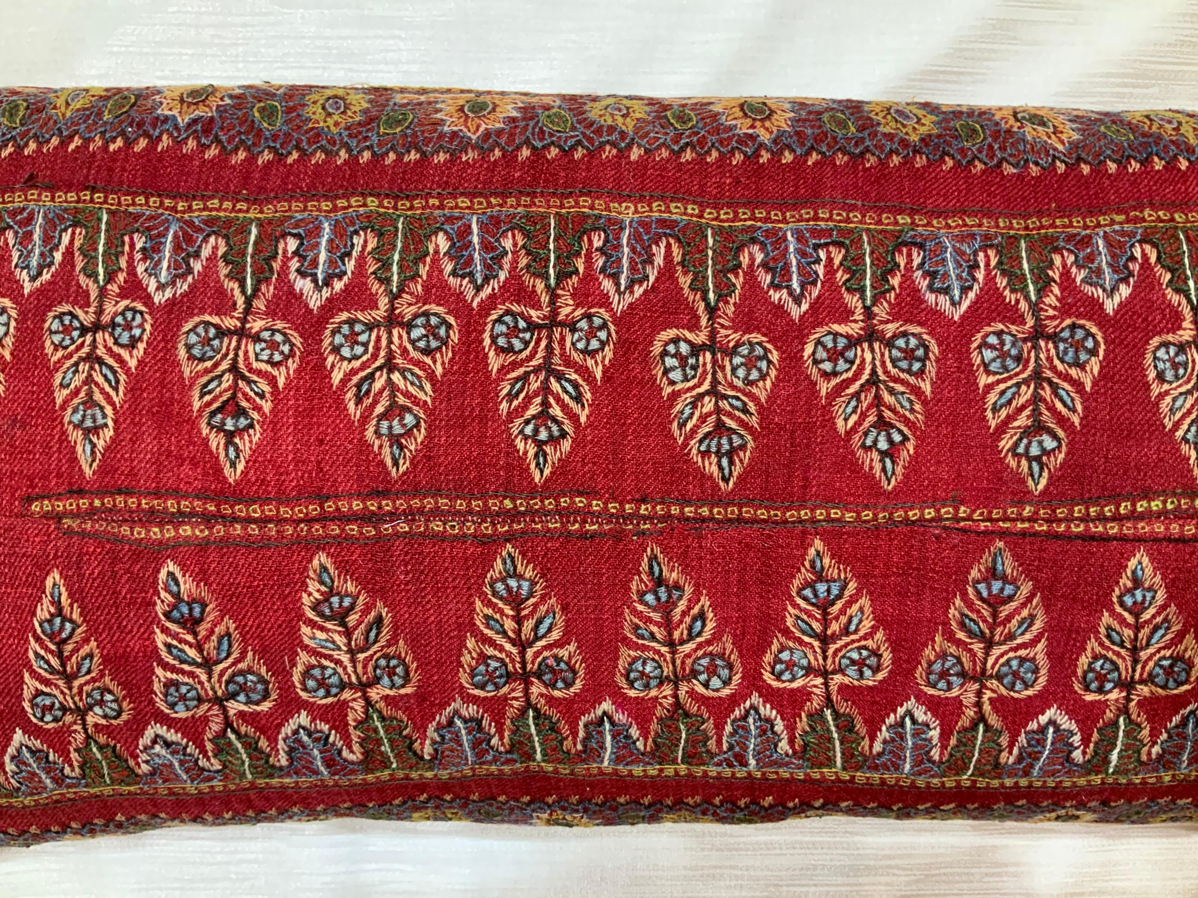 Wool Single Hand Antique Embroidery Suzani Pillow