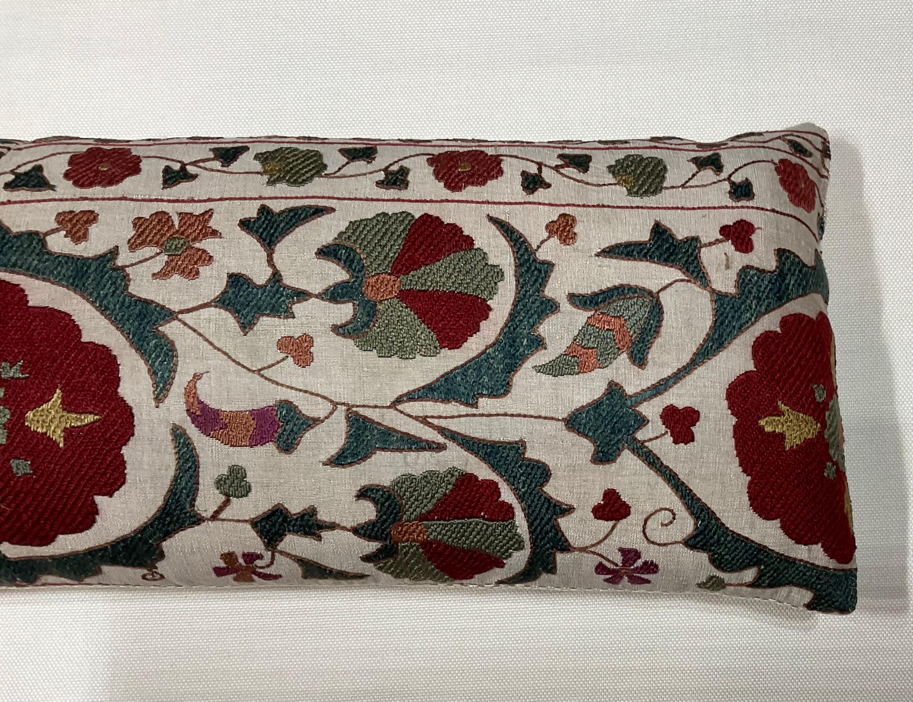 Uzbek Single Hand Embroidered Suzani Pillow