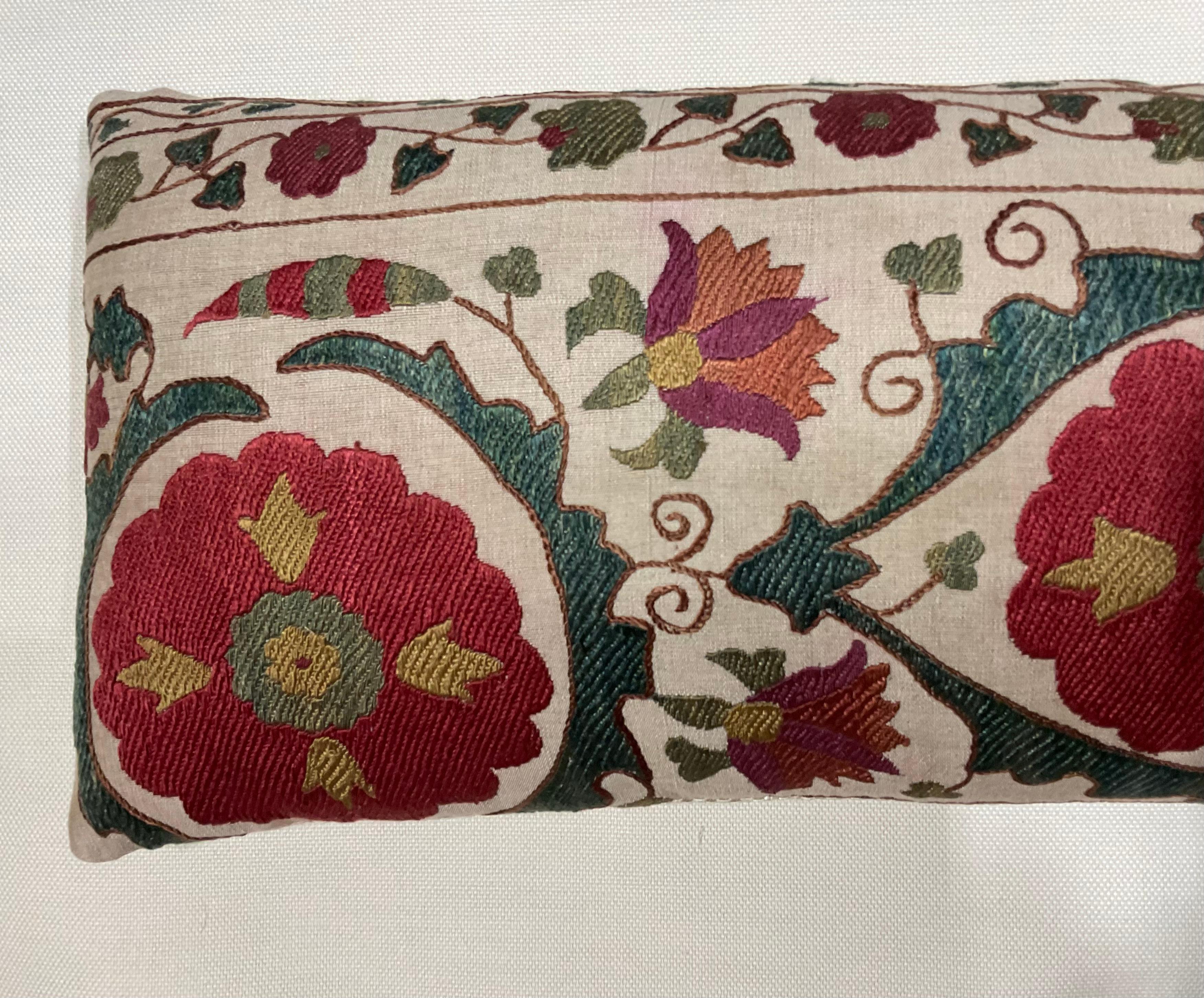 Single Hand Embroidered Suzani Pillow 1