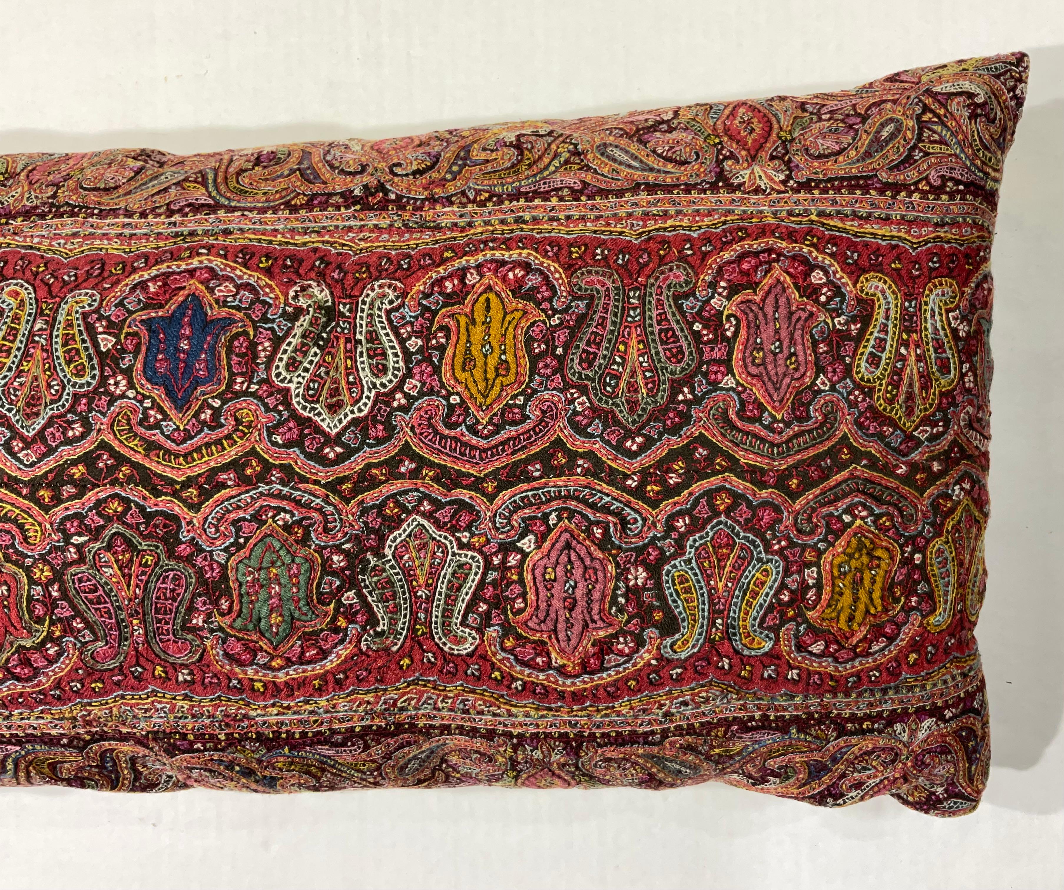 Embroidered Single Hand Embroidery Persian Suzani Pillow For Sale