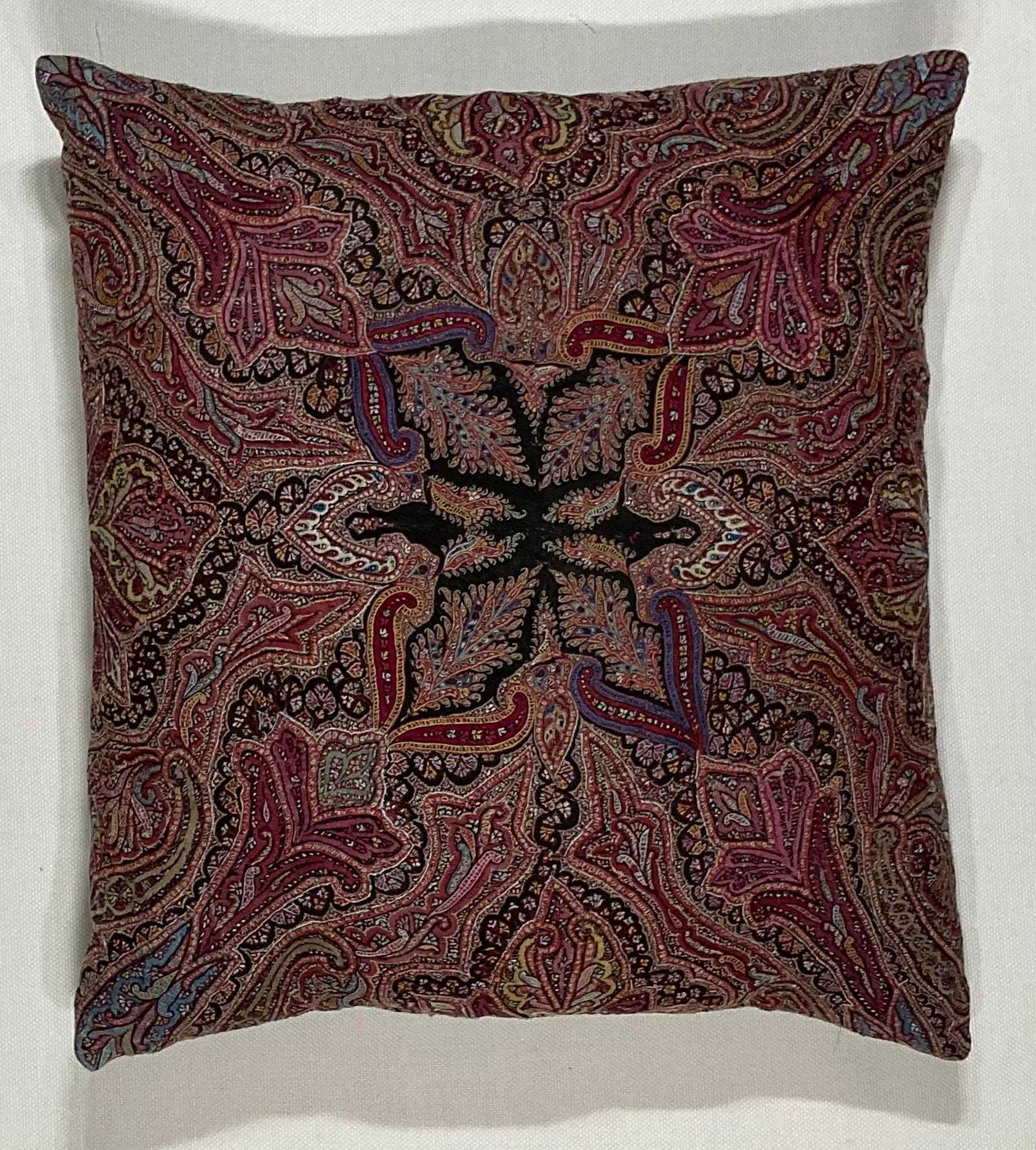 Single Hand Embroidery Persian Suzani Pillow In Good Condition In Delray Beach, FL