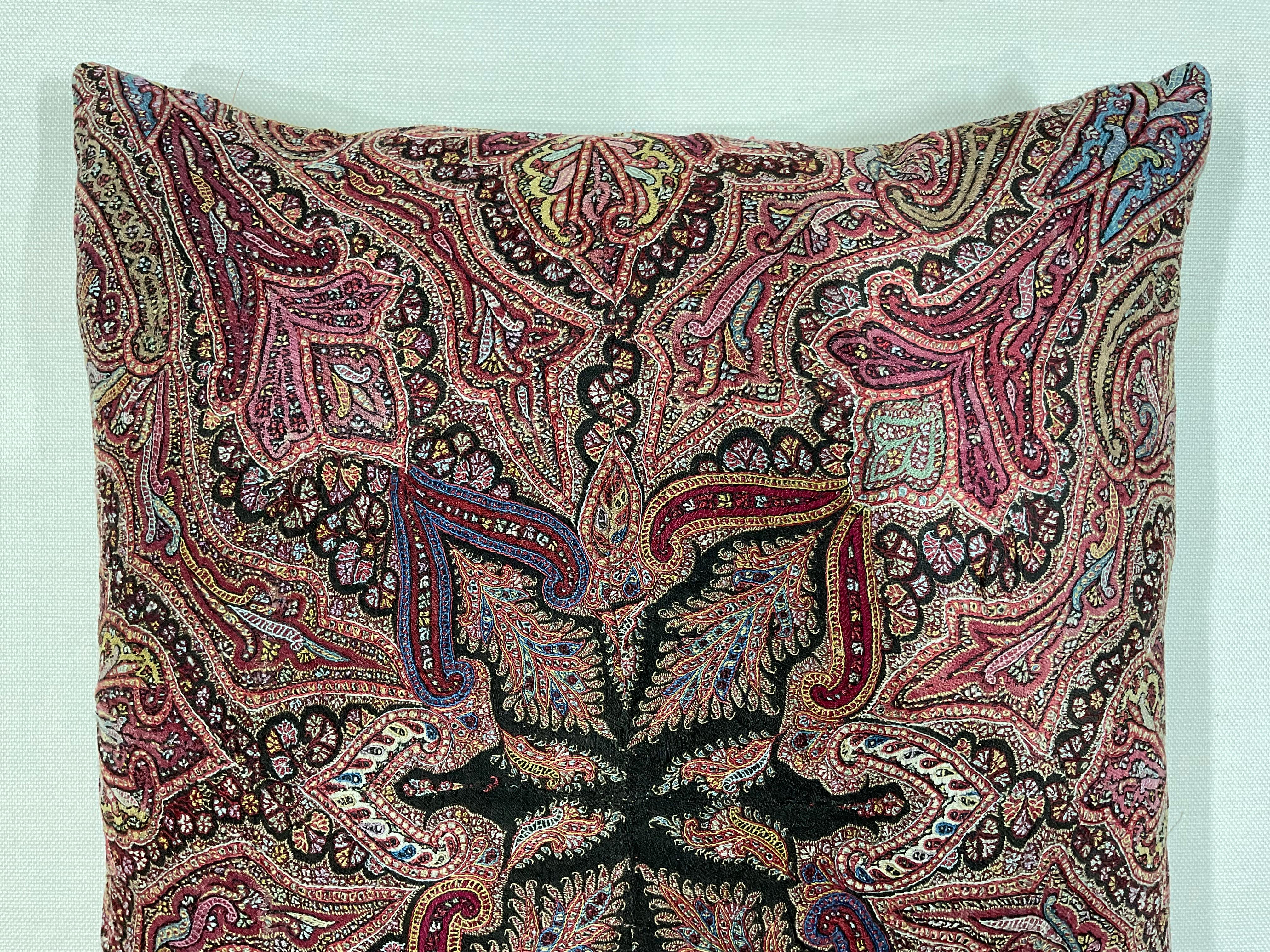 20th Century Single Hand Embroidery Persian Suzani Pillow