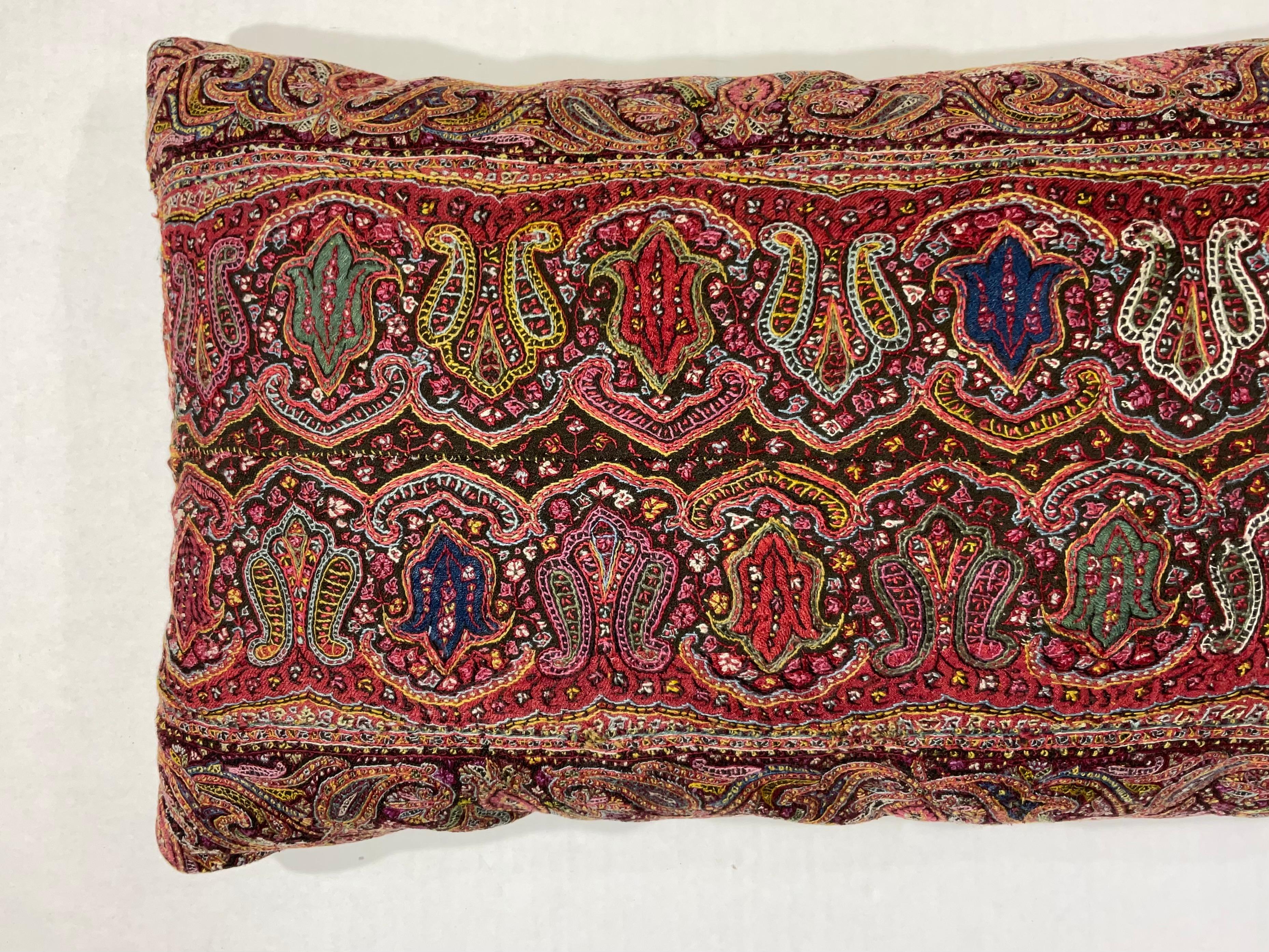 20th Century Single Hand Embroidery Persian Suzani Pillow For Sale