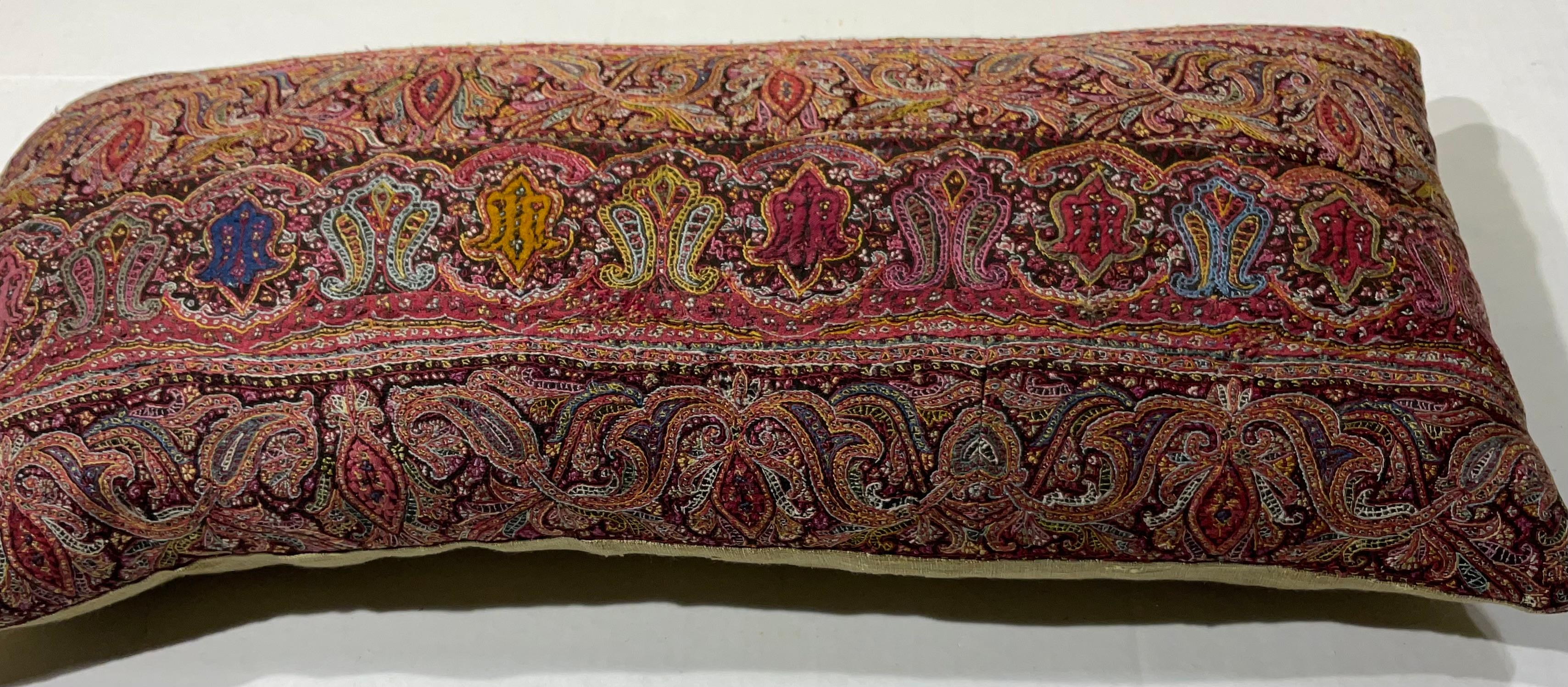 Single Hand Embroidery Persian Suzani Pillow For Sale 1
