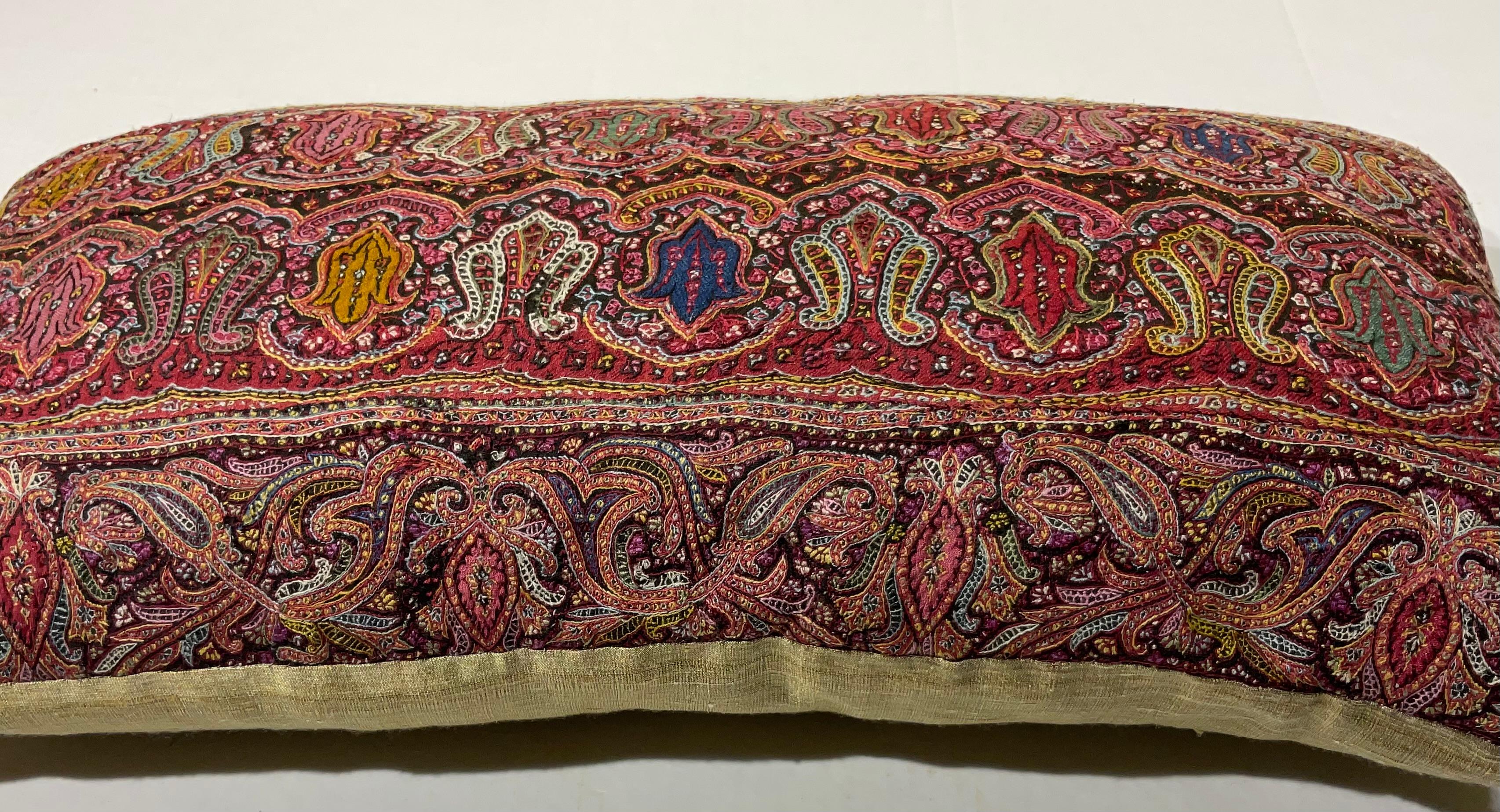 Single Hand Embroidery Persian Suzani Pillow For Sale 2