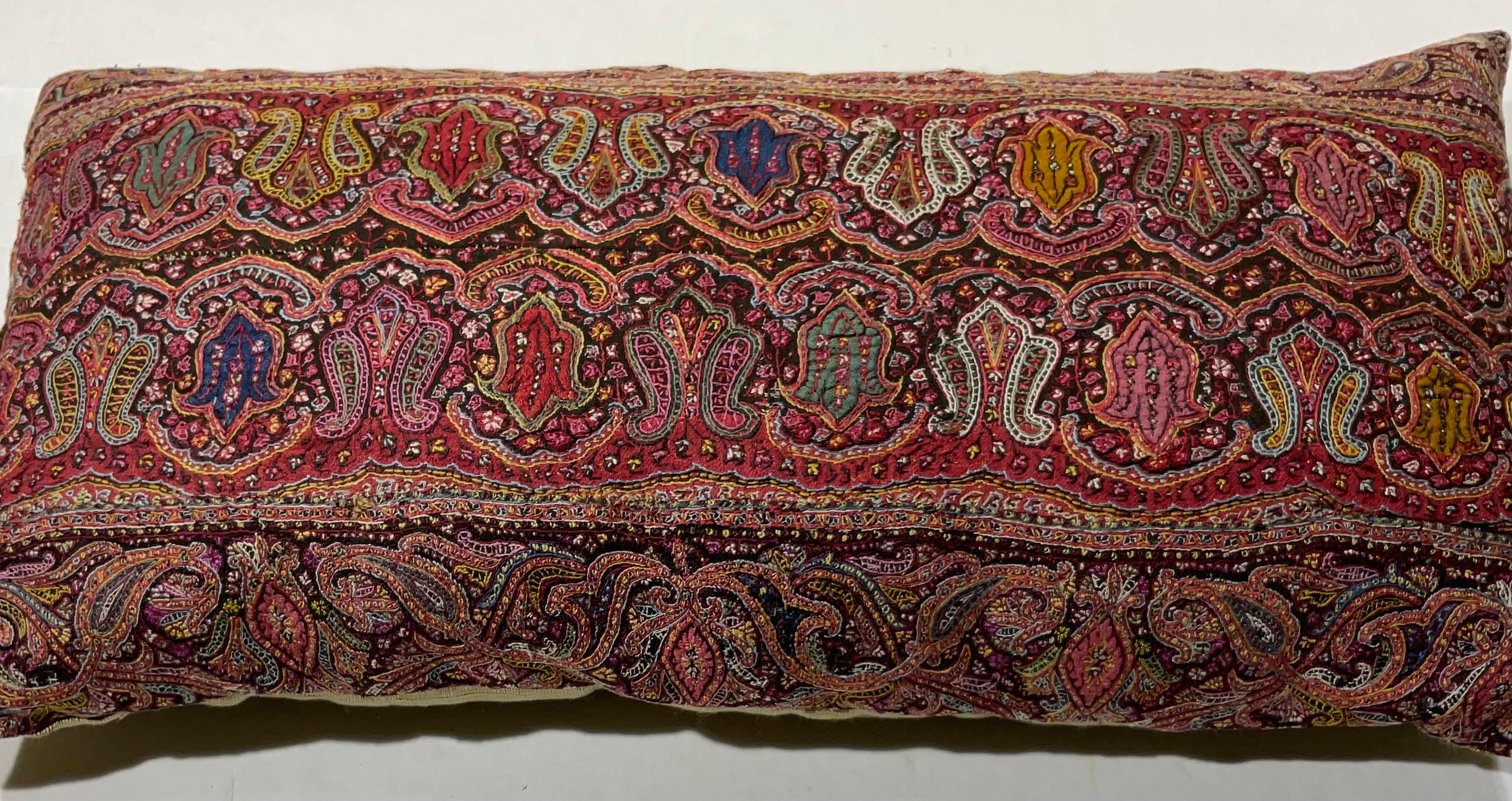Single Hand Embroidery Persian Suzani Pillow For Sale 3