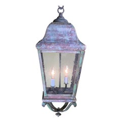 Farol individual colgante de latón macizo hecho a mano